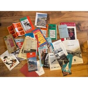 Large Europa VINTAGE EPHEMERA LOT Near FAR EAST Maps BROCHURES Mediterranean